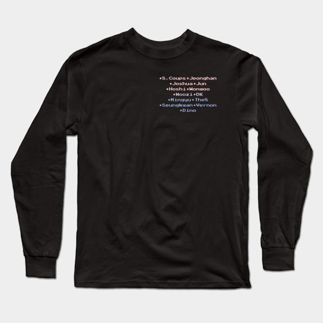 Seventeen KPOP Merchandise Design Long Sleeve T-Shirt by PANGANDOY